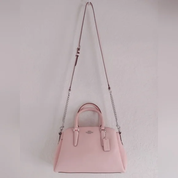 Coach Mini Sage Carryall  Light Pink Satchel with Chain Strap - Picture 6 of 13